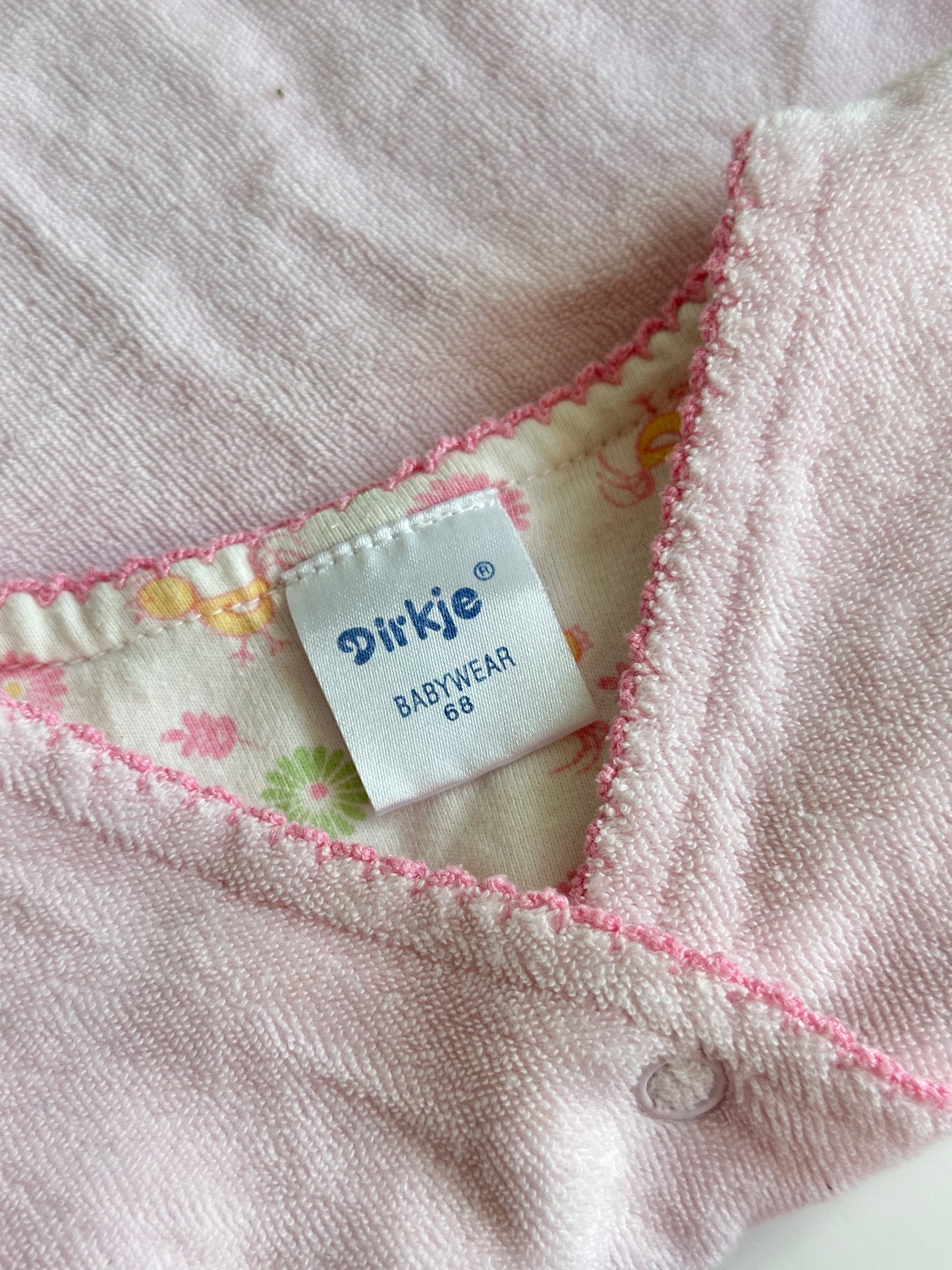 Vintage lyserød baby cardigan str. 68
